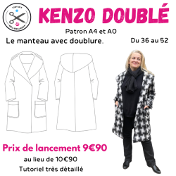 Kenzo avec Doublure Manteau Femme - Patron et Tutoriel PDF  tlcharger