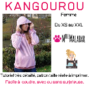 Kangourou Sweat-shirt  Capuche Femme - Patron et Tutoriel PDF  tlcharger
