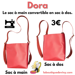 Sac Dora 3 en 1 - fichier Tutoriel et Patron pdf à télécharger