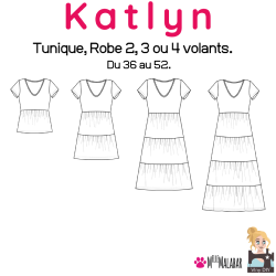 Katlyn - Tunique et Robe 2, 3 ou 4 volants - Patron et Tutoriel PDF  tlcharger
