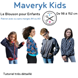 Maveryk Kids - Blouson Enfant Mixte -Patron et Tutoriel PDF à télécharger