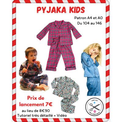 Pyjama Kids - Pyjama Enfant - Patron et Tutoriel PDF à télécharger