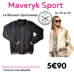 Maveryk Sport - Blouson Femme -Patron et Tutoriel PDF  tlcharger