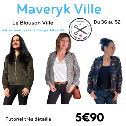 Maveryk Ville - Blouson Femme - Patron et Tutoriel PDF  tlcharger