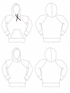 Kangourou Sweat-shirt à Capuche Femme - Patron et Tutoriel PDF à télécharger