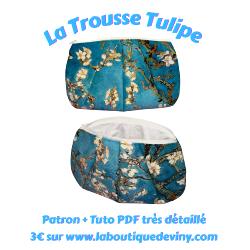 Trousse Tulipe - Tutoriel et Patron - fichier pdf à télécharger